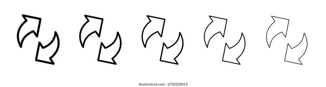 Diseño de íconos de intercambio, logotipo, App, interfaz de usuario. Ilustración vectorial, EPS