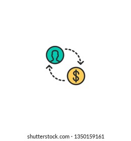 Exchange icon design. Marketing icon vector illustration