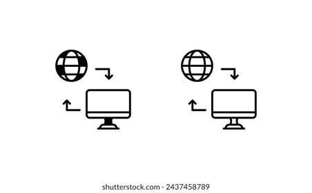 Exchange icon design with white background stock illustration