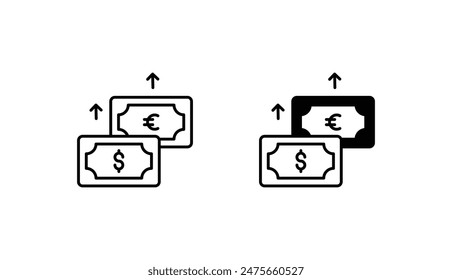 Exchange icon design with white background stock illustration