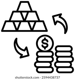 Exchange Icon Element For Design