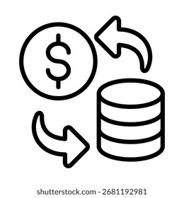 Elemento De Icono De Exchange Para Diseño Y Vector