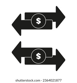 Icono de Exchange. Signo de exportación o importación. Ilustración vectorial. EPS 10.