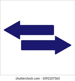 Exchange icon in flat design on white background,vector illustraton. 