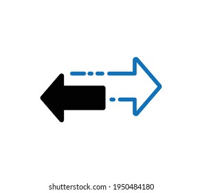 Exchange icon in flat design on white background,vector illustraton.