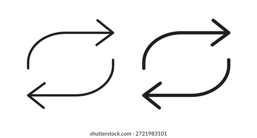 Icono de intercambio icono plano simple. Versión Liner - Vector de stock.