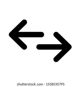 exchange icon in flat style