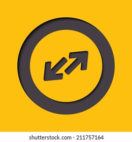 Exchange icon in flat style