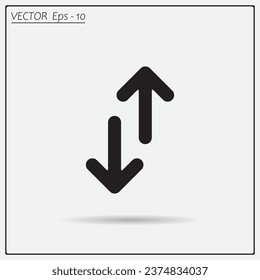 Exchange icon in flat style