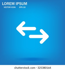 Exchange icon in flat style