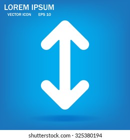Exchange icon in flat style