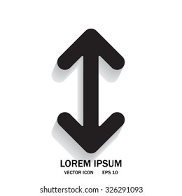 Exchange icon in flat style