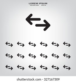Exchange icon in flat style