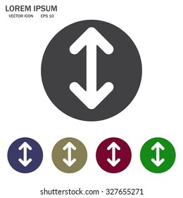 Exchange icon in flat style