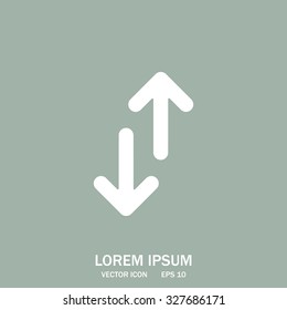 Exchange icon in flat style