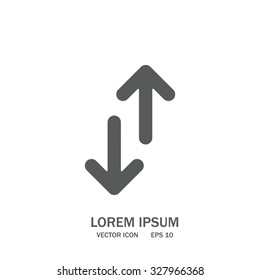 Exchange icon in flat style
