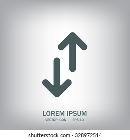 Exchange icon in flat style