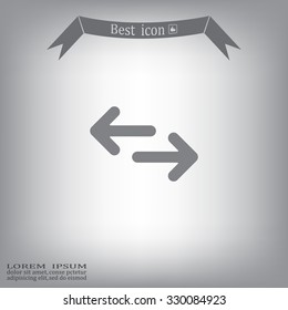 Exchange icon in flat style