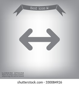 Exchange icon in flat style