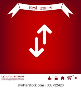 Exchange icon in flat style