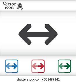 Exchange icon in flat style