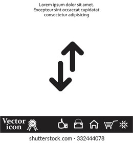 Exchange icon in flat style