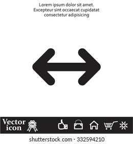 Exchange icon in flat style