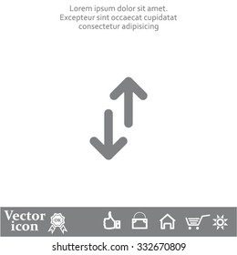 Exchange icon in flat style