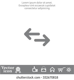 Exchange icon in flat style