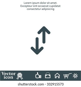 Exchange icon in flat style