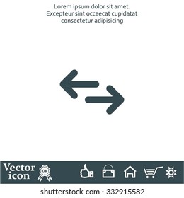Exchange icon in flat style