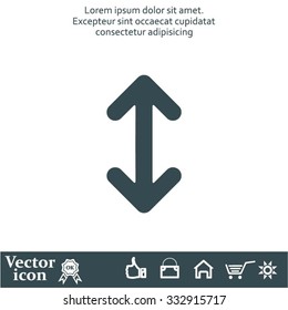 Exchange icon in flat style