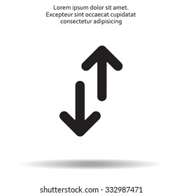 Exchange icon in flat style