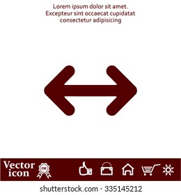 Exchange icon in flat style
