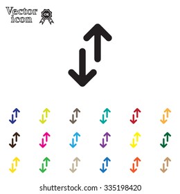 Exchange icon in flat style