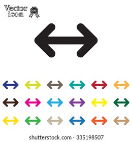 Exchange icon in flat style