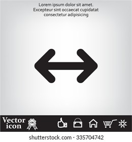 Exchange icon in flat style