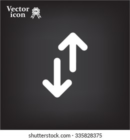 Exchange icon in flat style