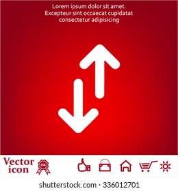 Exchange icon in flat style