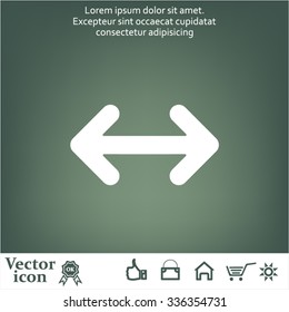 Exchange icon in flat style