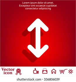 Exchange icon in flat style