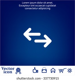 Exchange icon in flat style