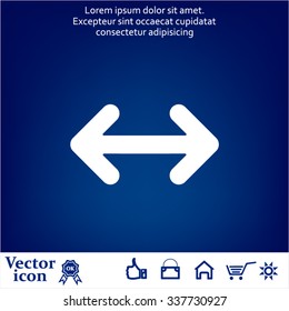 Exchange icon in flat style