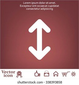 Exchange icon in flat style