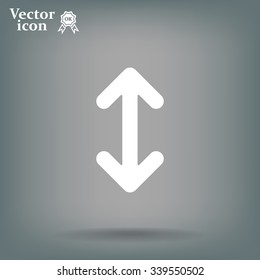 Exchange icon in flat style
