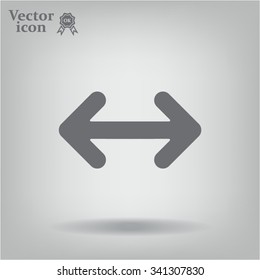 Exchange icon in flat style