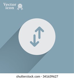 Exchange icon in flat style