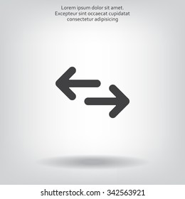 Exchange icon in flat style