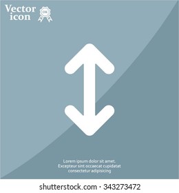 Exchange icon in flat style