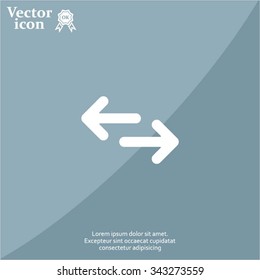 Exchange icon in flat style
